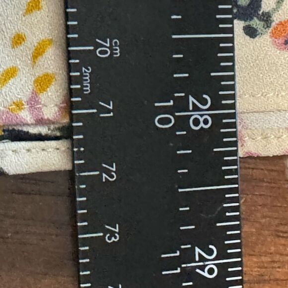 Ava & Viv Blouse Womens 3X Top Beige Green Gold Floral Button Back Autumn - Picture 14 of 14